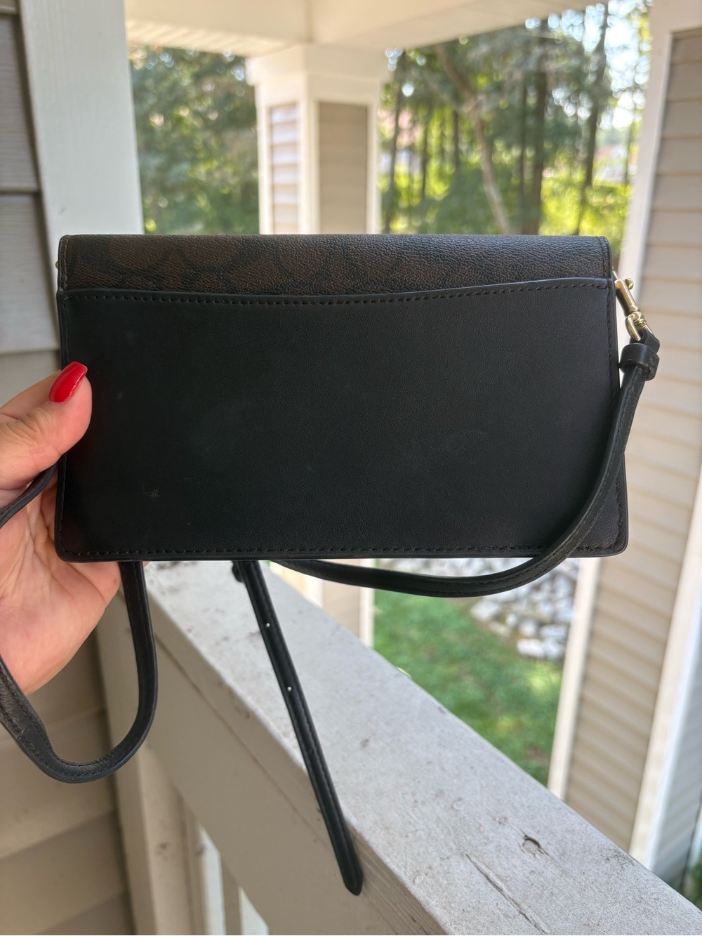 Coach Brown Signature Canvas Crossbody with Gold Hardware - Picture 2 of 4
